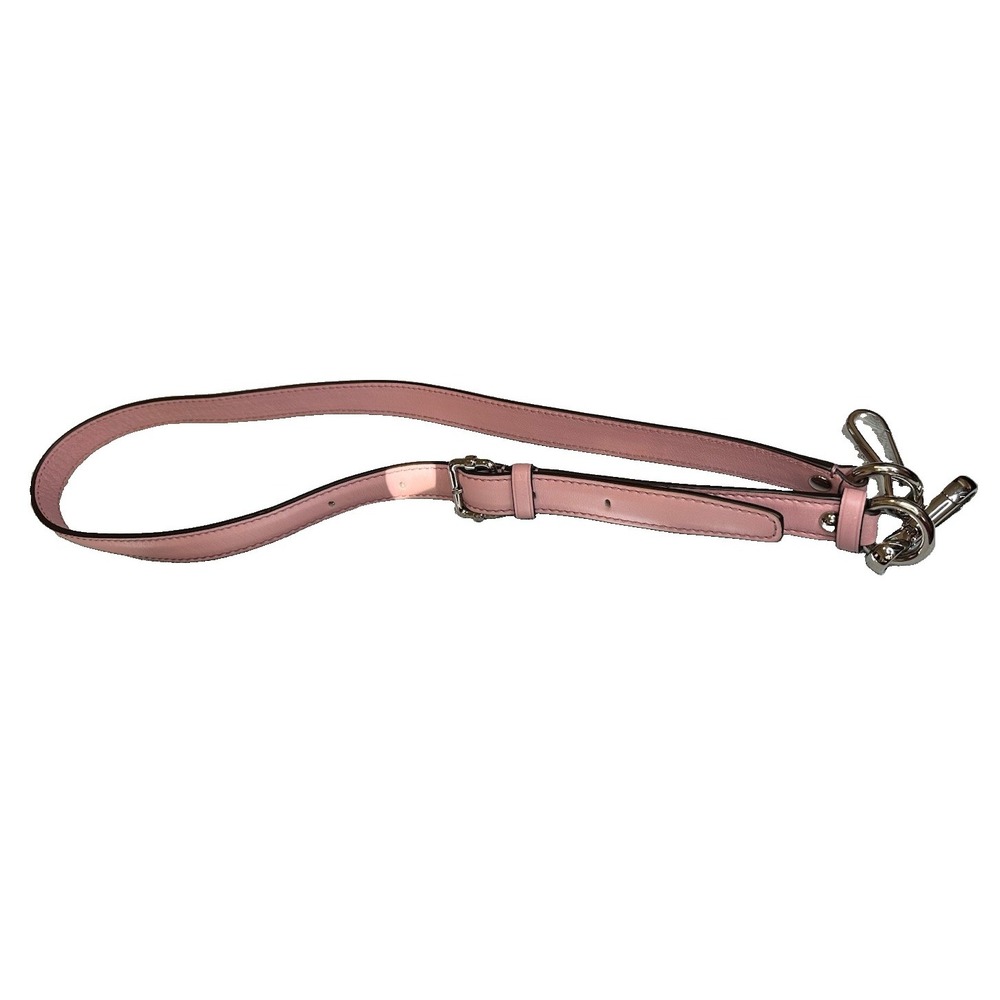 Pink Leather Replacement Strap For Women bag W/ Silvertone Push Gate Snap Hook